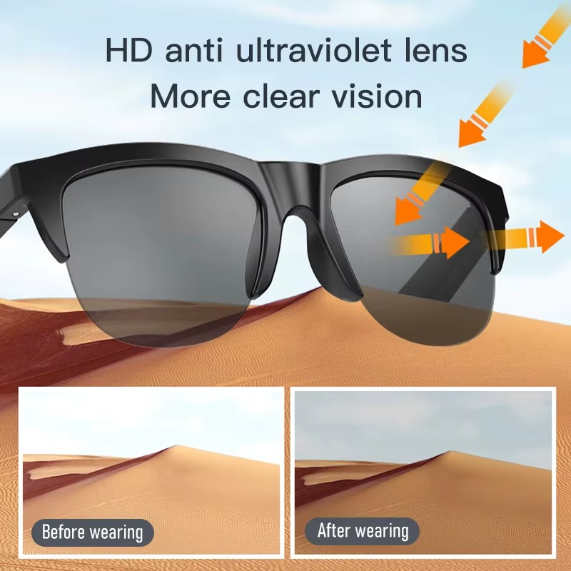 F06 Smart Bluetooth Audio Sunglasses – Waterproof Wireless Stereo Headphones for Sports & Riding